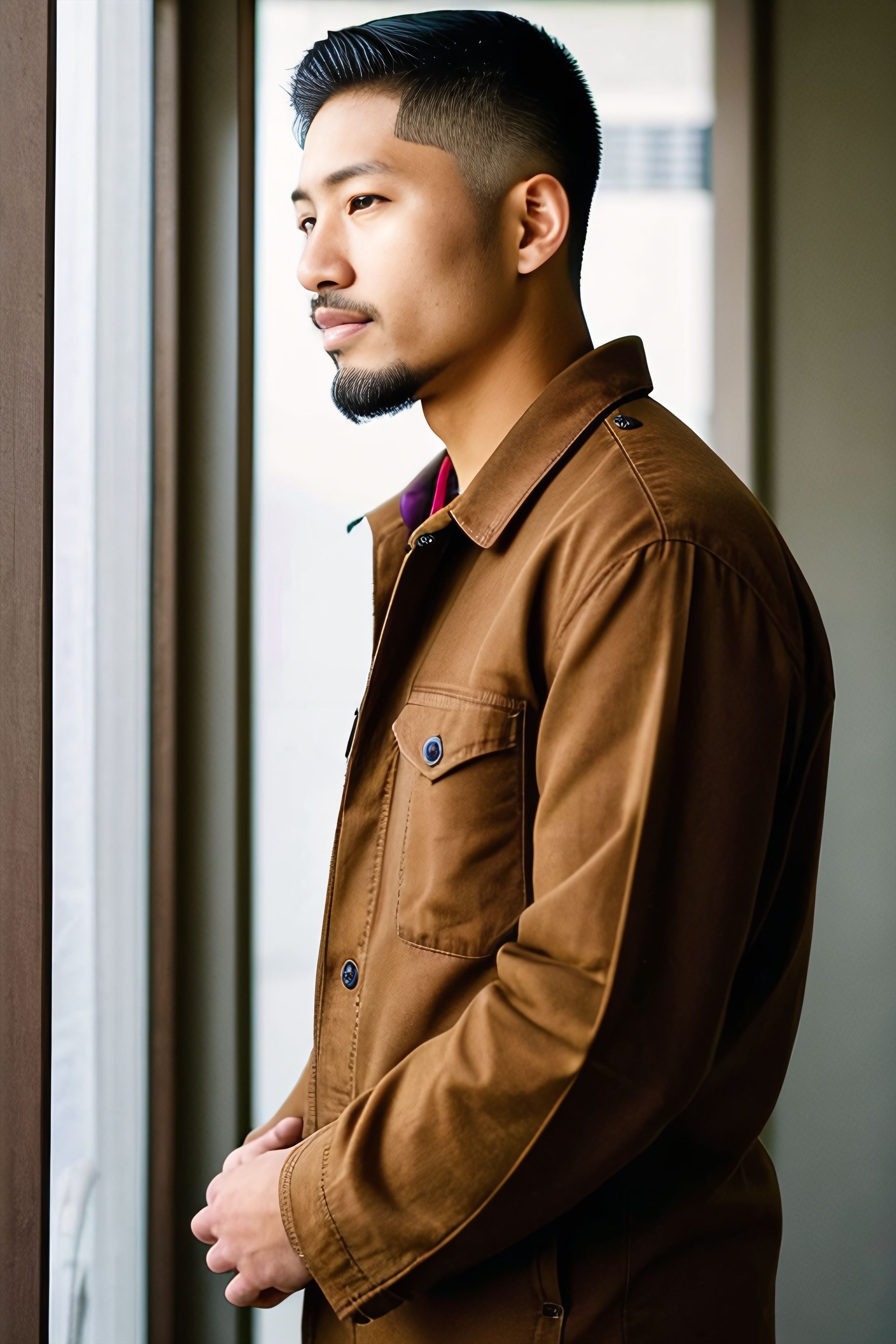 Portrait generated with Stable Diffusion.